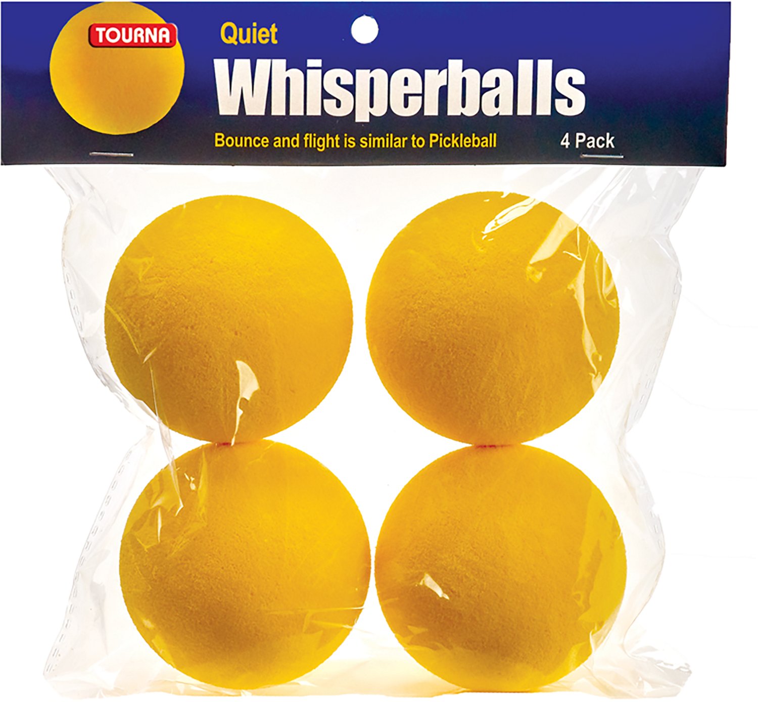 Tourna WhisperBall Pickleballs 4‑Pack