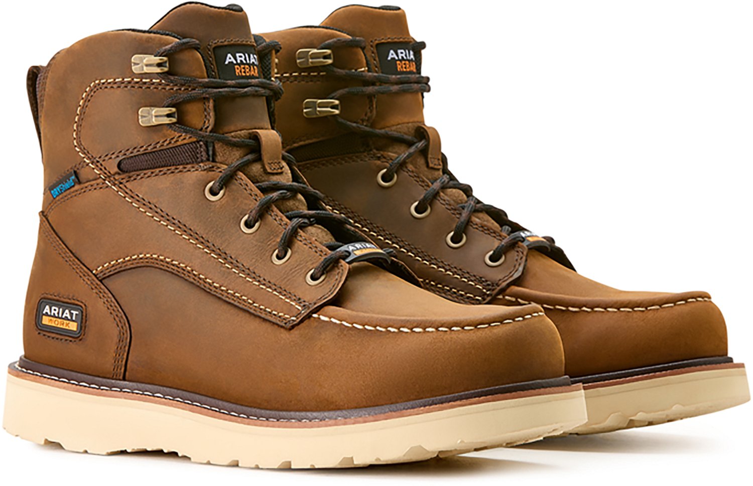 Ariat Men's Rebar Wedge Moc Toe Waterproof Work Boots - view number 3