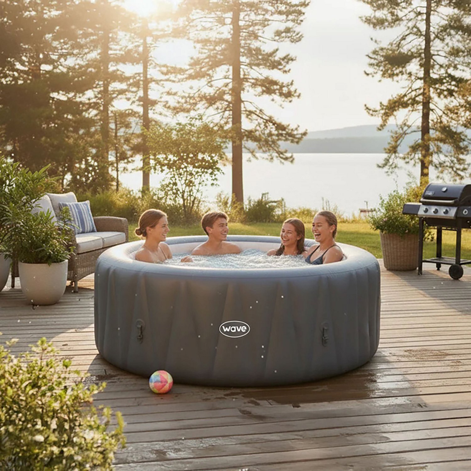 Wave Atlantic Round 4-Person Inflatable Spa - view number 4