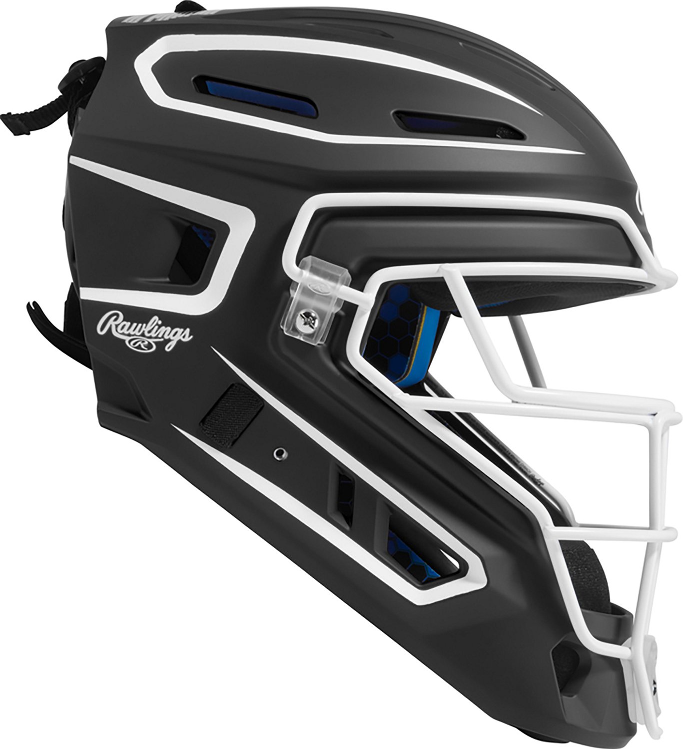 Rawlings Adults' Senior Mach Pro Series Hockey Style Catcher's Helmet
