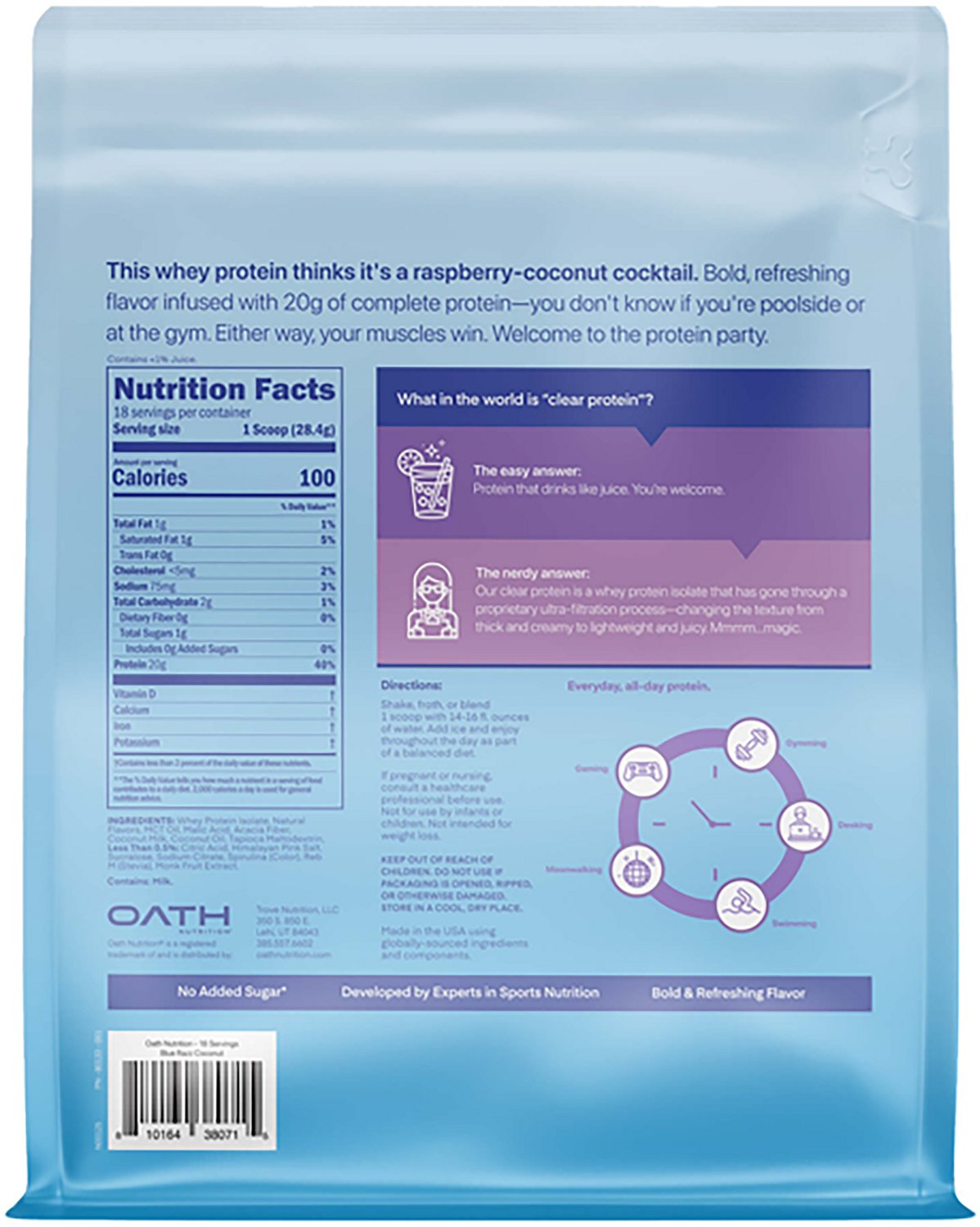 Oath Nutrition Clear Whey Protein - 18 servings - view number 2