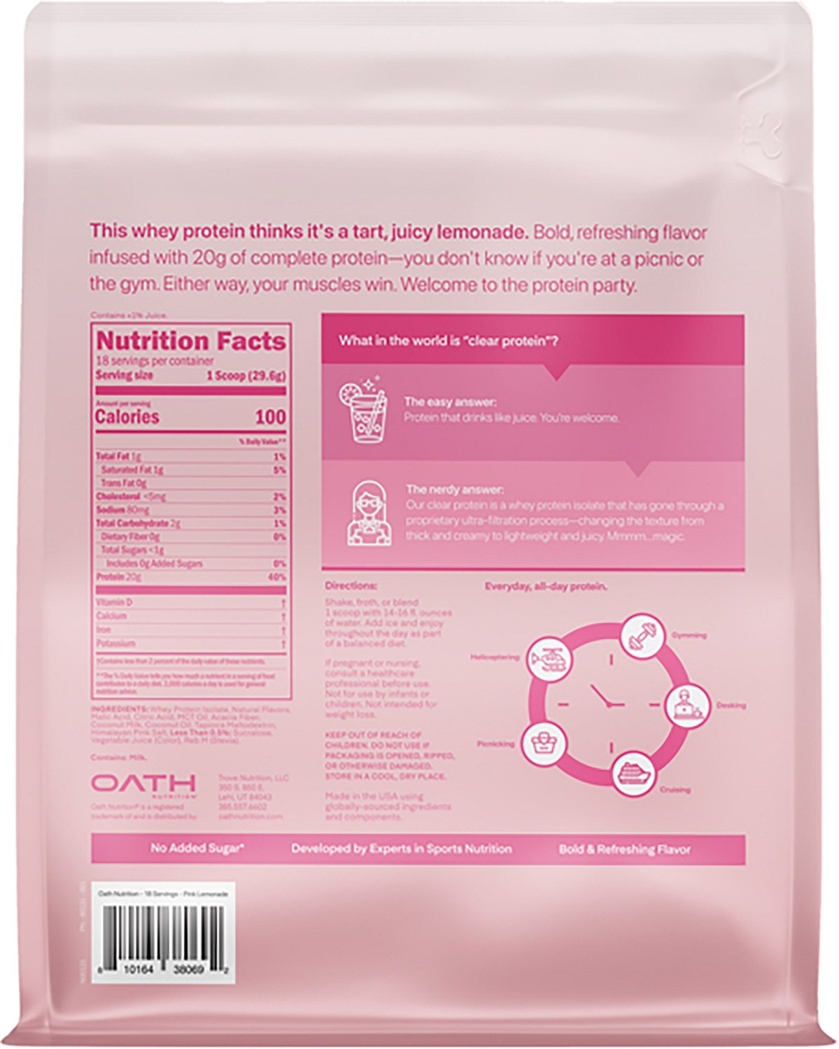 Oath Nutrition Clear Whey Protein - 18 servings - view number 3