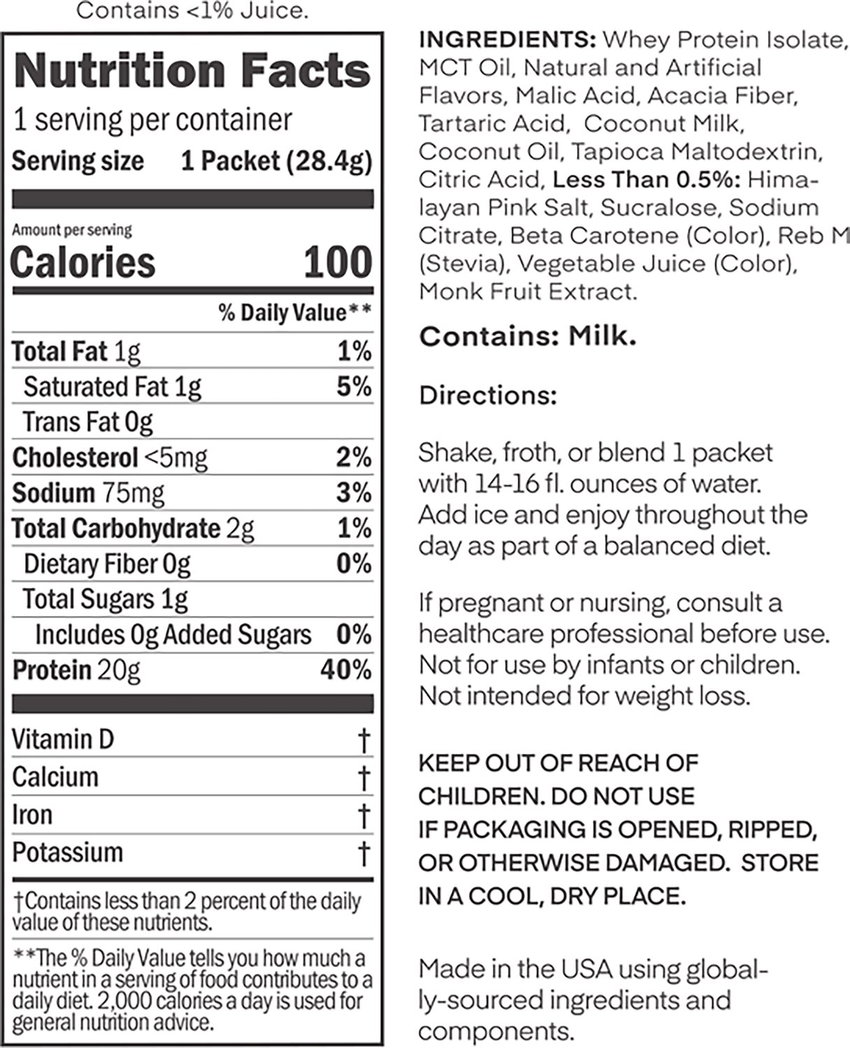 Oath Nutrition Clear Whey Protein - Single Packet - view number 3