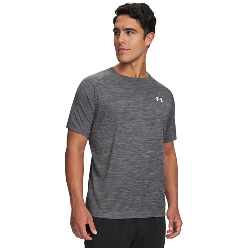 Under Armour Tech Textured Short-Sleeve T-Shirt - Castlerock/White