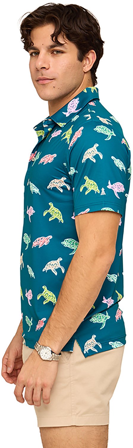 Chubbies Men's The Turtally Awesome Performance Polo Shirt - view number 3