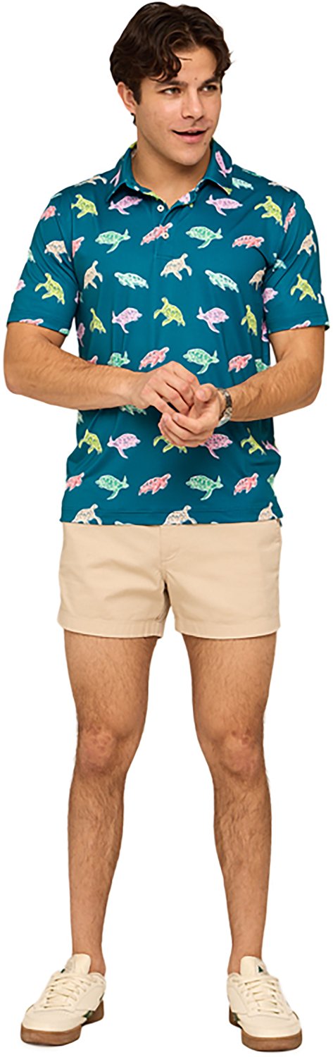 Chubbies Men's The Turtally Awesome Performance Polo Shirt - view number 4