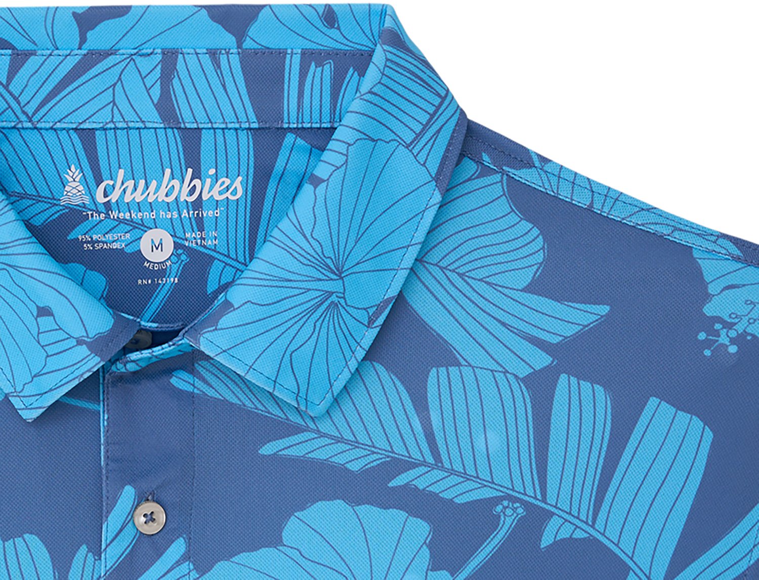 Chubbies Men's The Calm Current Range Polo Shirt - view number 2