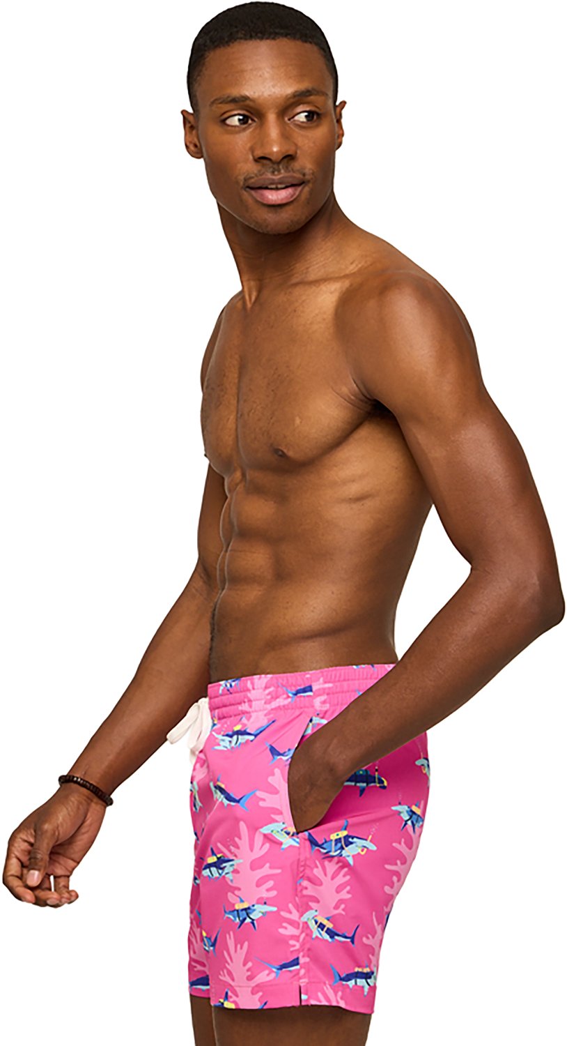 Chubbies Men's The Great Pink Sharks Classic Swim Trunks 5.5 in - view number 3
