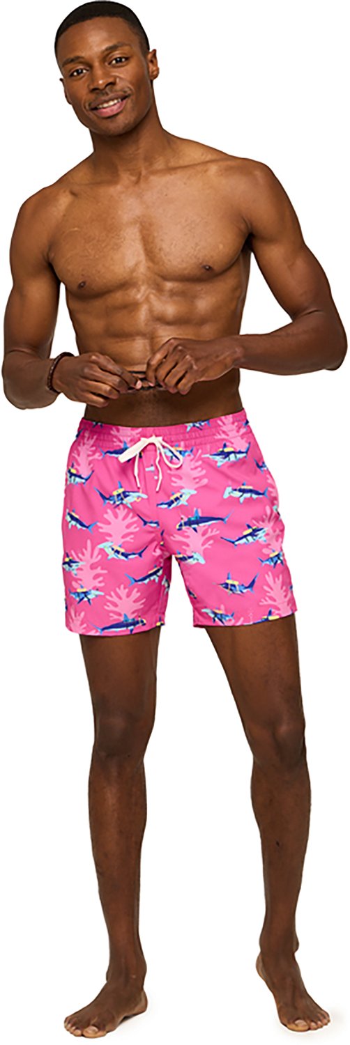 Chubbies Men's The Great Pink Sharks Classic Swim Trunks 5.5 in - view number 4