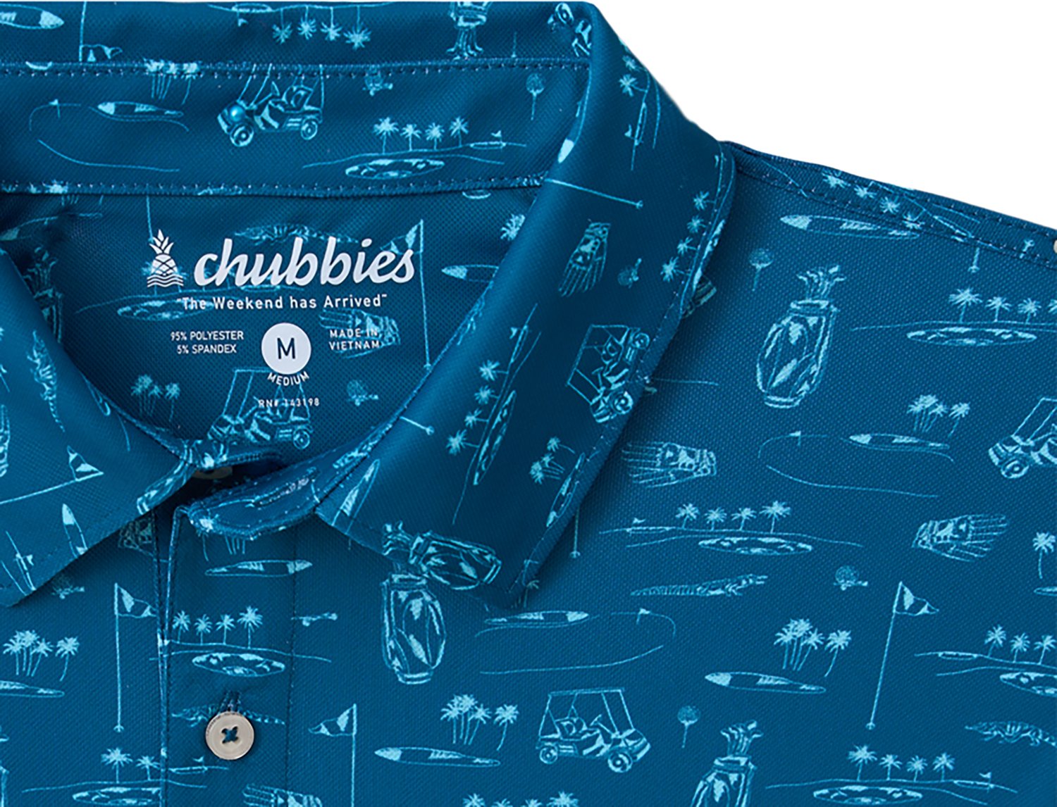 Chubbies Men's The Fairwager Range Polo Shirt - view number 6
