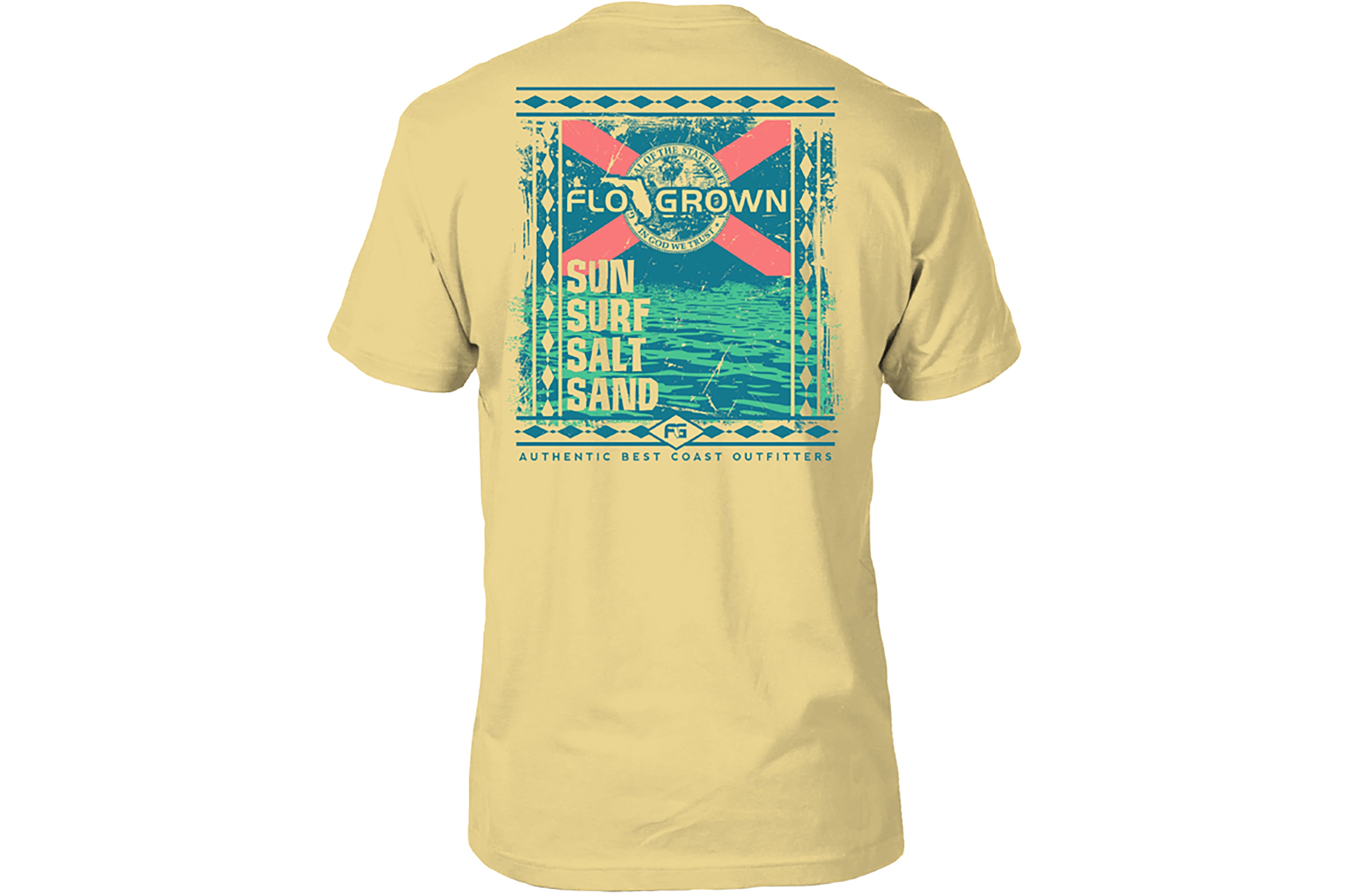FLOGROWN Men's Tribal Surf Poster Graphic T-shirt