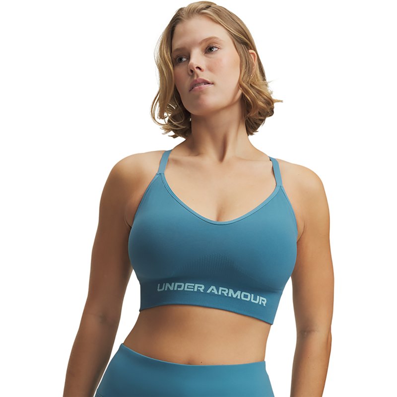 Under Armour Women's Vanish Seamless Sports Bra, XS, Boundless Blue/Blue Haze