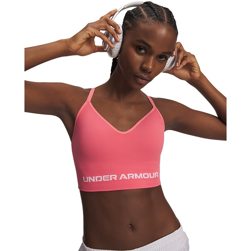 Under Armour Women's Vanish Seamless Sports Bra, XS, Bittersweet Pink/White
