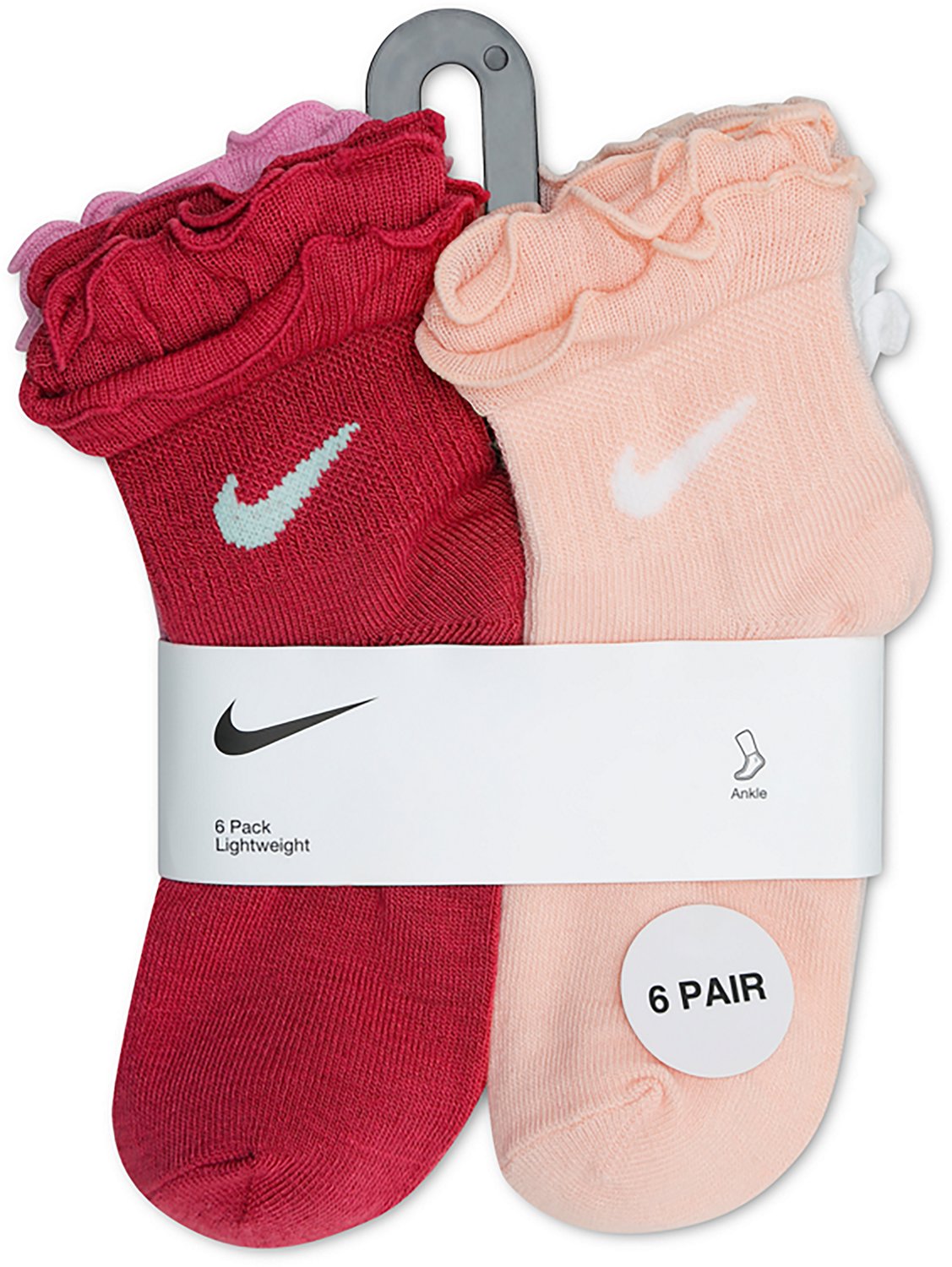 Nike Girls' Ruffle Ankle Socks 6-Pack - view number 3