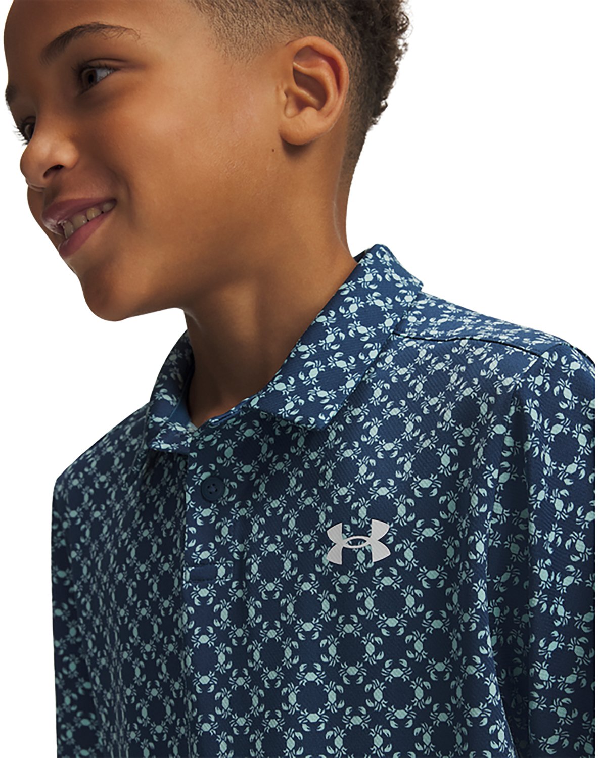 Under Armour Boys' Matchplay Print Polo Shirt - view number 3
