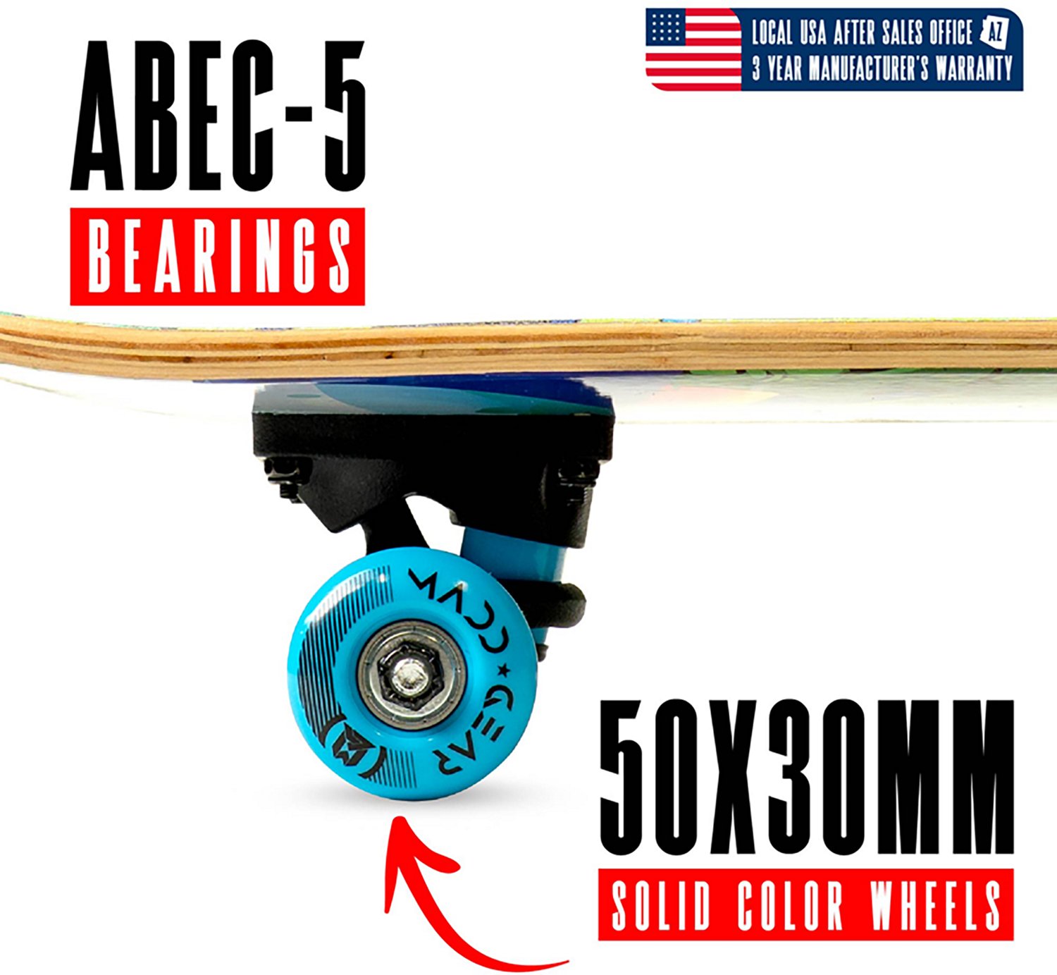 Madd Gear LTR 31 in Double Kicktail Skateboard - view number 3