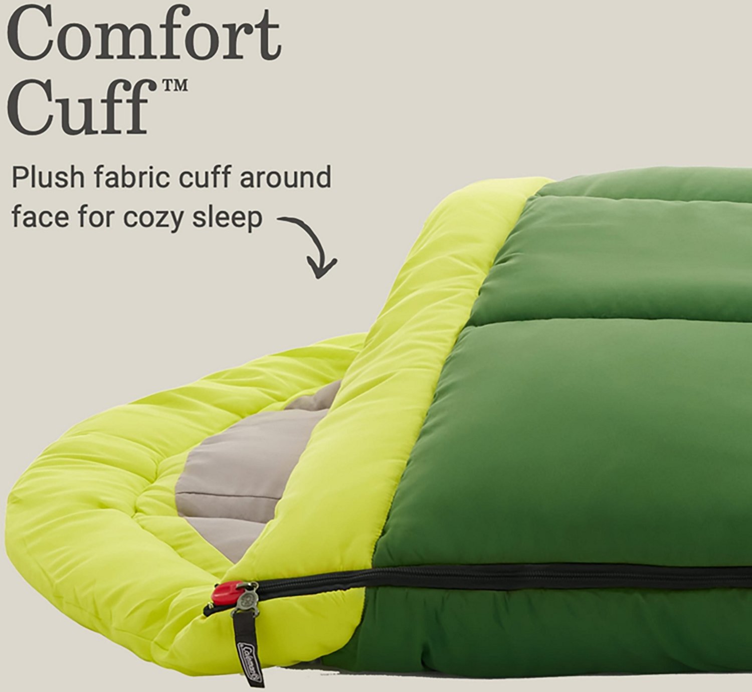 Coleman Adults' Arch Bay 30°F Semi-Rectangular Sleeping Bag - view number 5