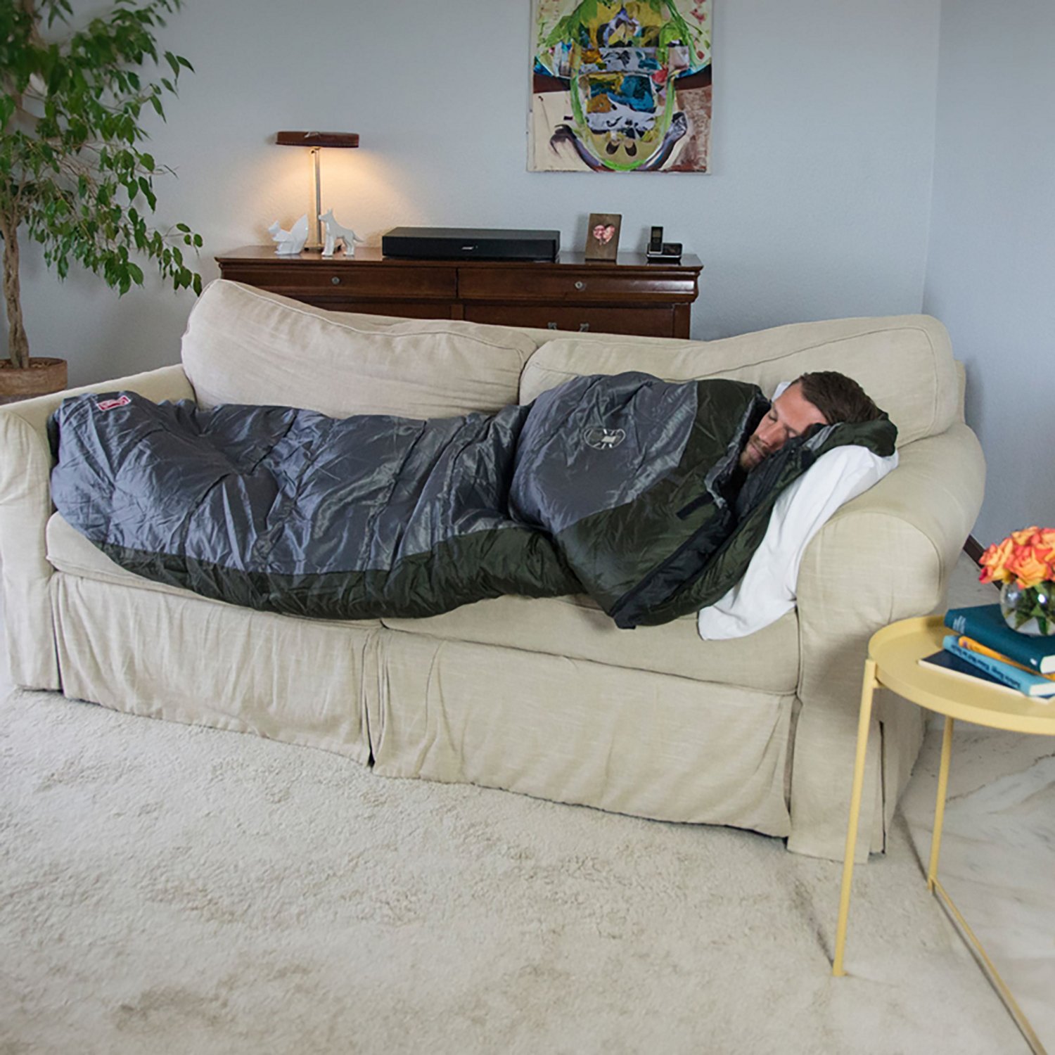 Coleman Adults' Big Basin 15°F Big and Tall Mummy Sleeping Bag - view number 4