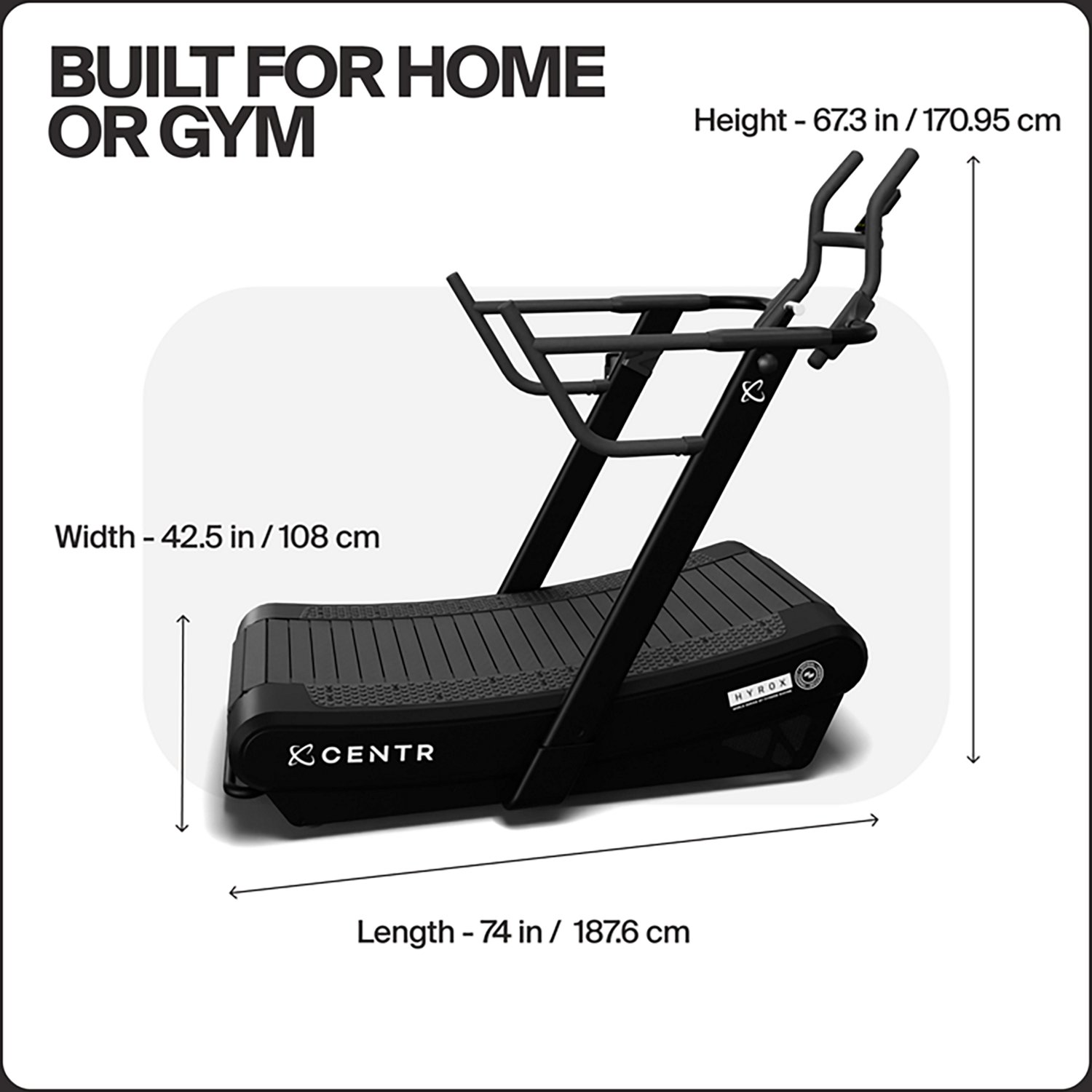 Centr x HYROX Perform Non-Motorized Curved Treadmill  - view number 5