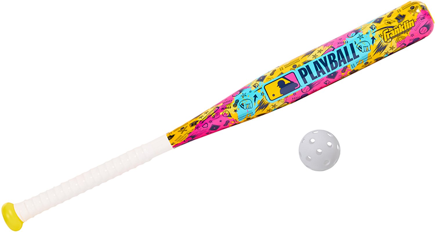 Franklin Sports Kids' MLB Play Ball Slammin' Baseball Bat & Ball Set
