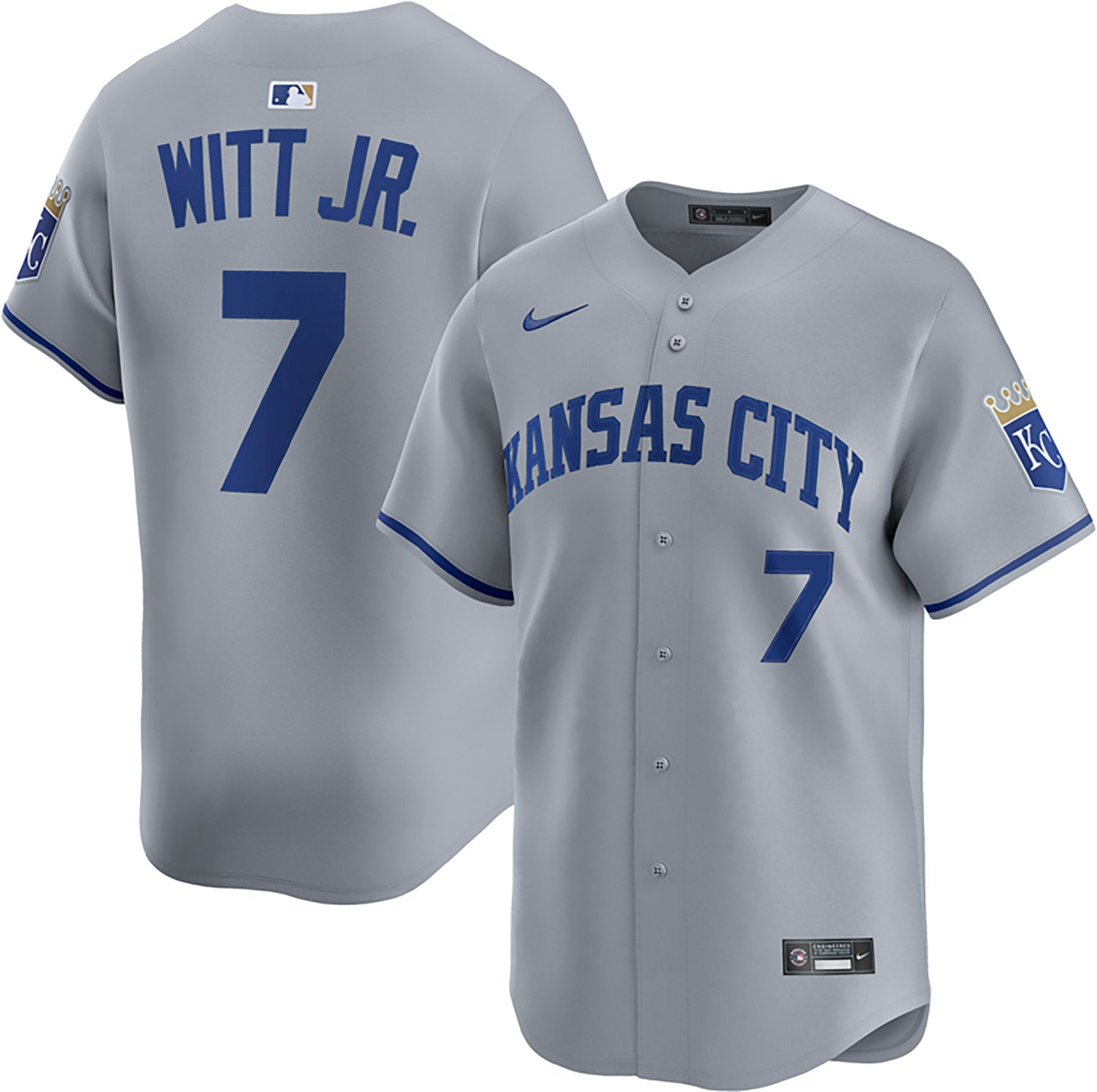 Nike Men's Kansas City Royals Road Bobby Witty Jr #7 Limited Jersey - view number 3