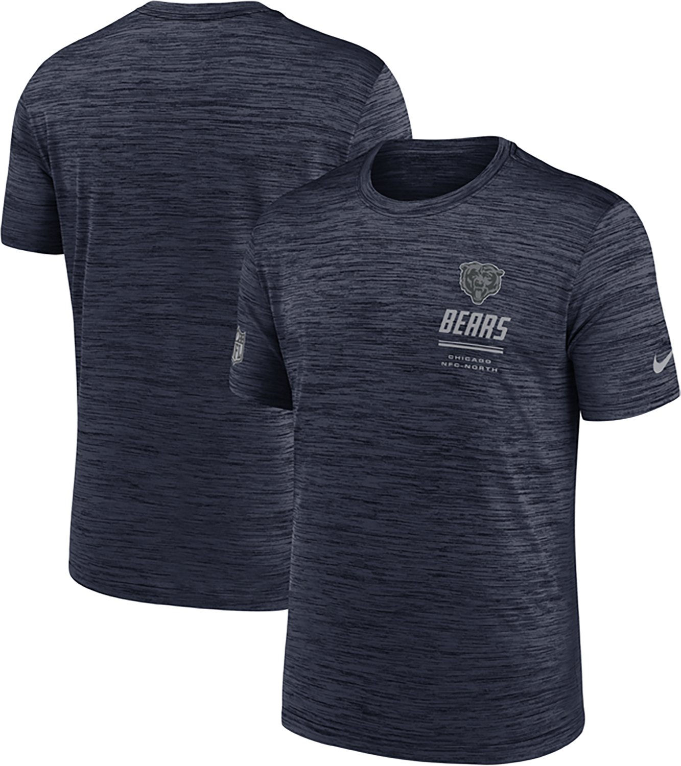 Nike Men's Chicago Bears Team Issue Velocity Graphic T-shirt - view number 3