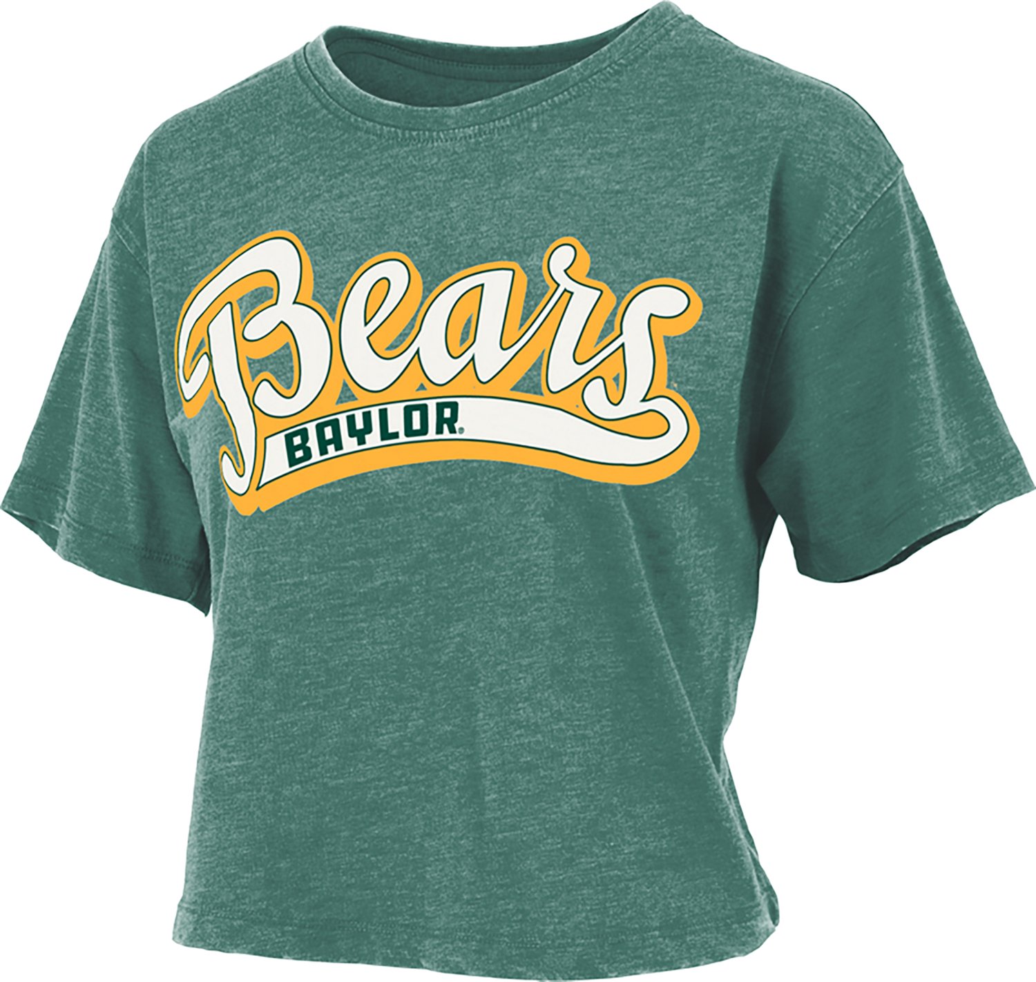 Pressbox Women's Baylor University Mikaela Vintage Crop Graphic T-shirt
