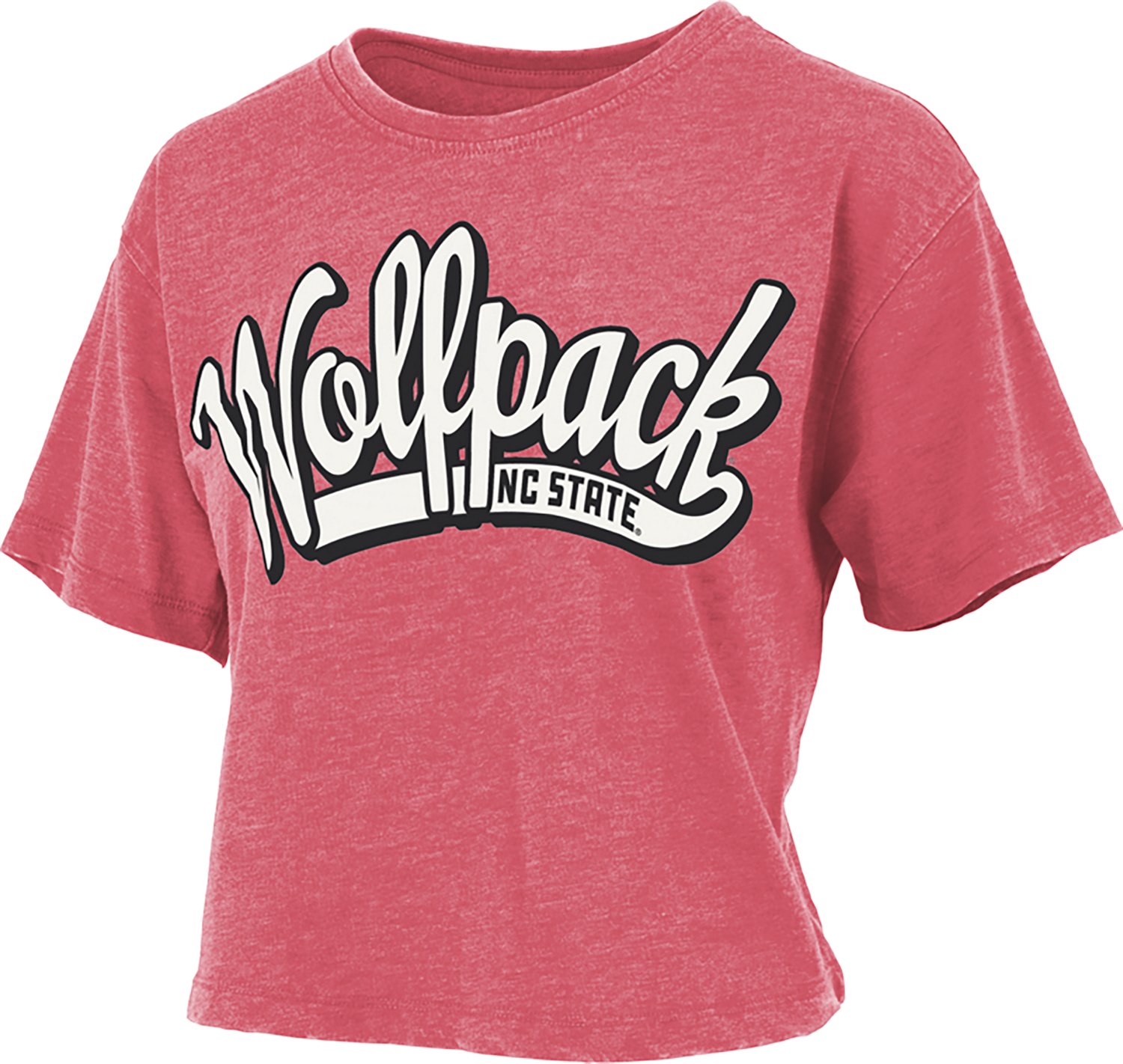 Pressbox Women's North Carolina State University Mikaela Vintage Crop Graphic T-shirt