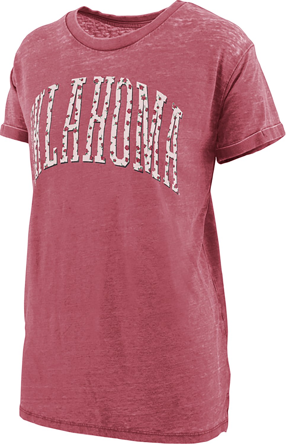 Pressbox Women's University of Oklahoma Wellington Floral Boyfriend Graphic T-shirt