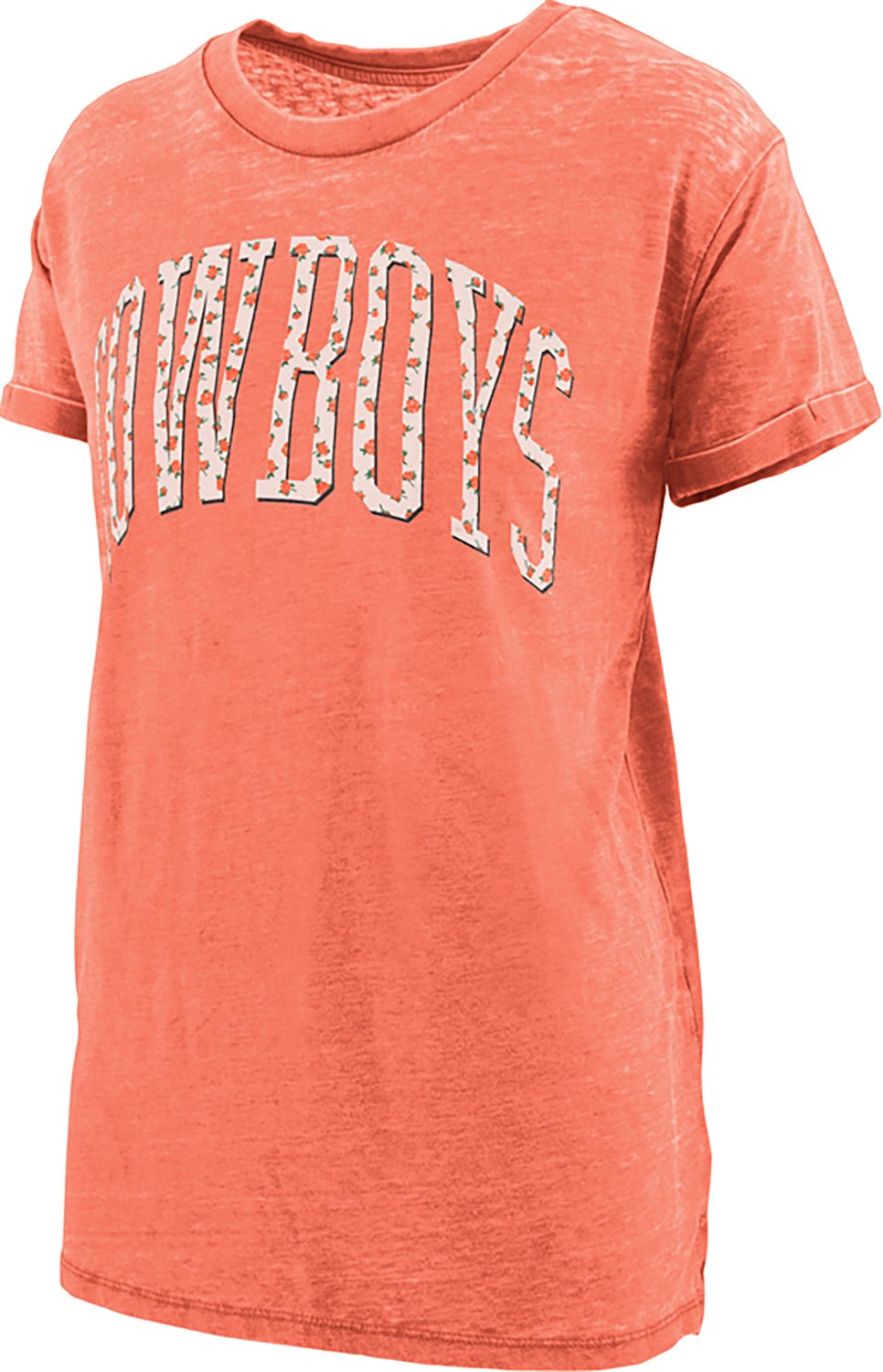 Pressbox Women's Oklahoma State University Wellington Floral Boyfriend Graphic T-shirt