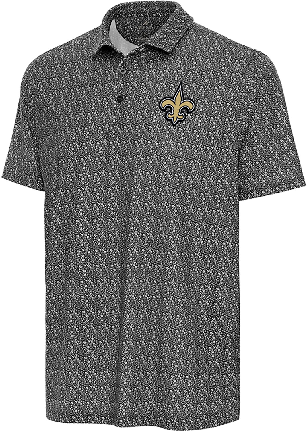 Antigua Men's New Orleans Saints Botanic Short Sleeve Polo Shirt