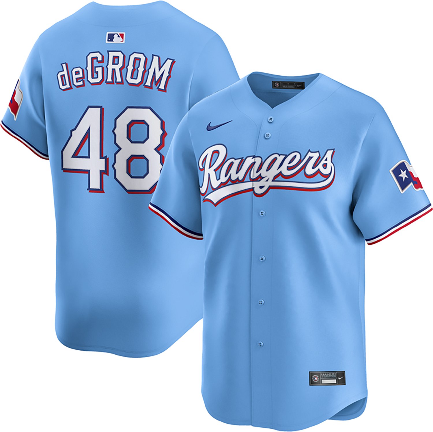 Nike Men's Texas Rangers Jacob deGrom #48 Limited Alt Player Jersey - view number 3