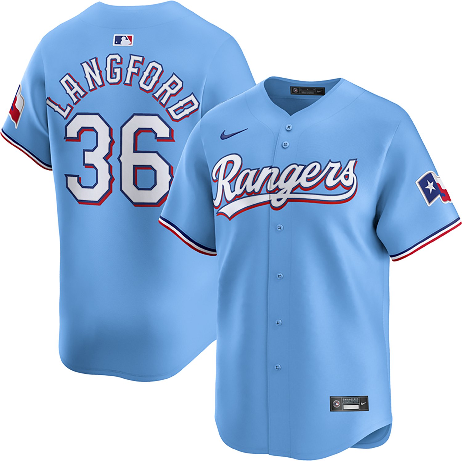Nike Men's Texas Rangers Wyatt Langford #36 Limited Alt Player Jersey - view number 3