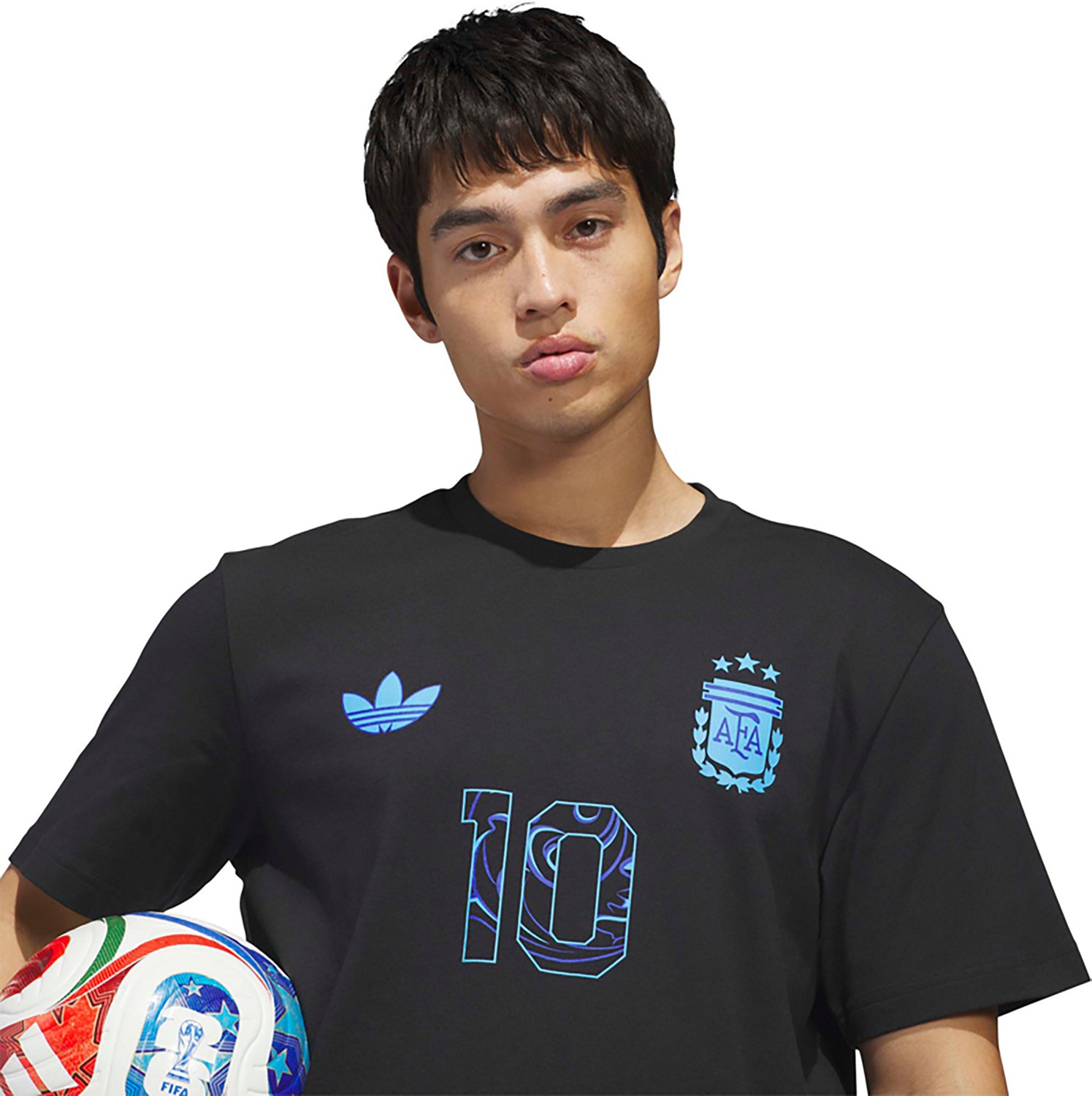 adidas Men's Lionel Messi Argentina Jersey Hook T-shirt - view number 3