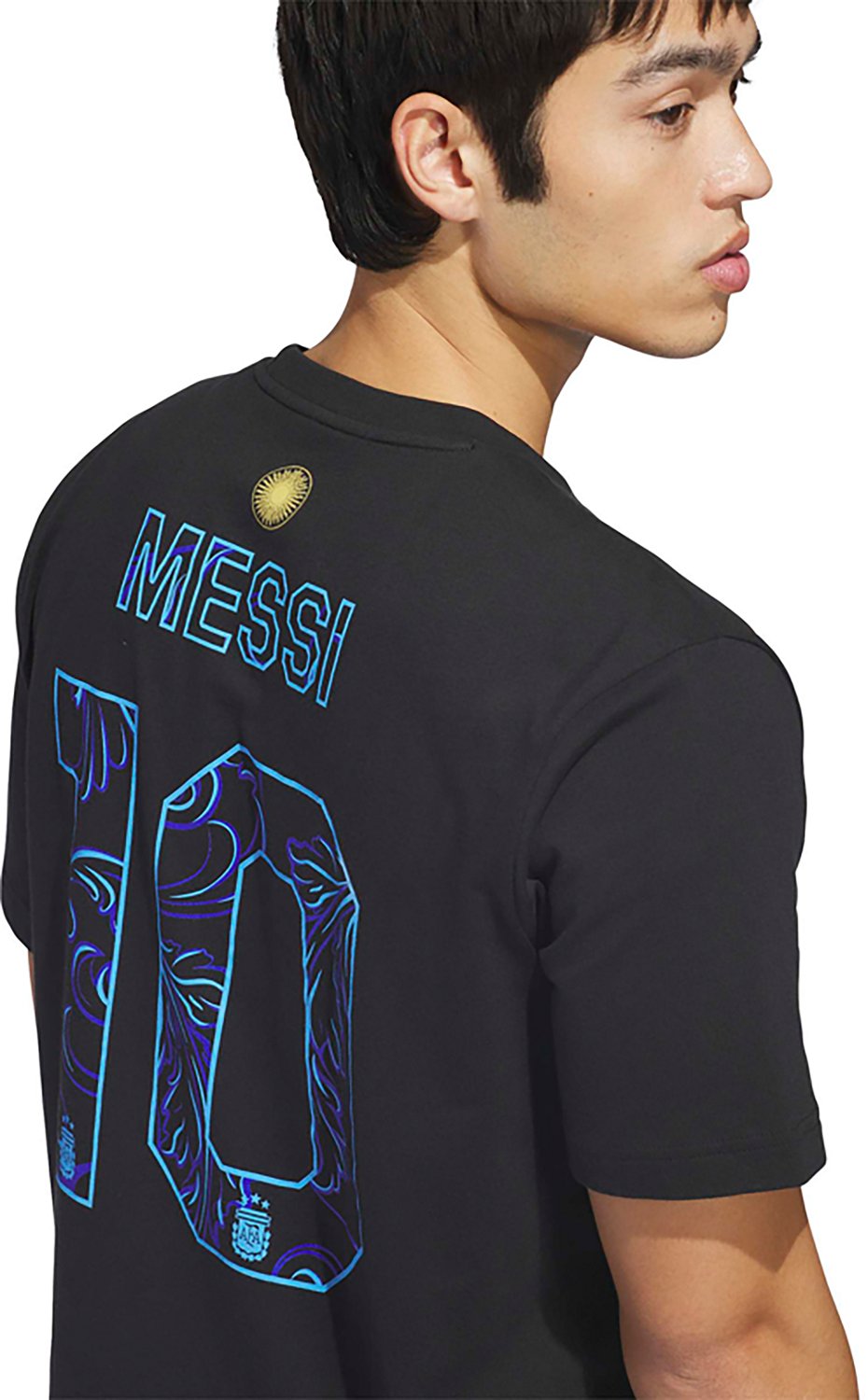 adidas Men's Lionel Messi Argentina Jersey Hook T-shirt - view number 4