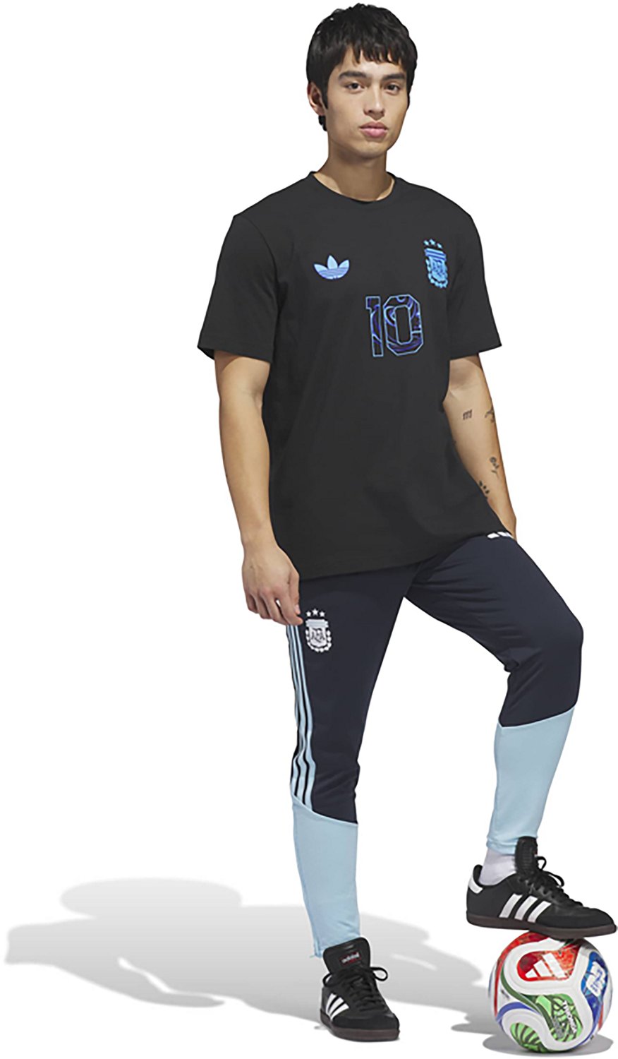 adidas Men's Lionel Messi Argentina Jersey Hook T-shirt - view number 5