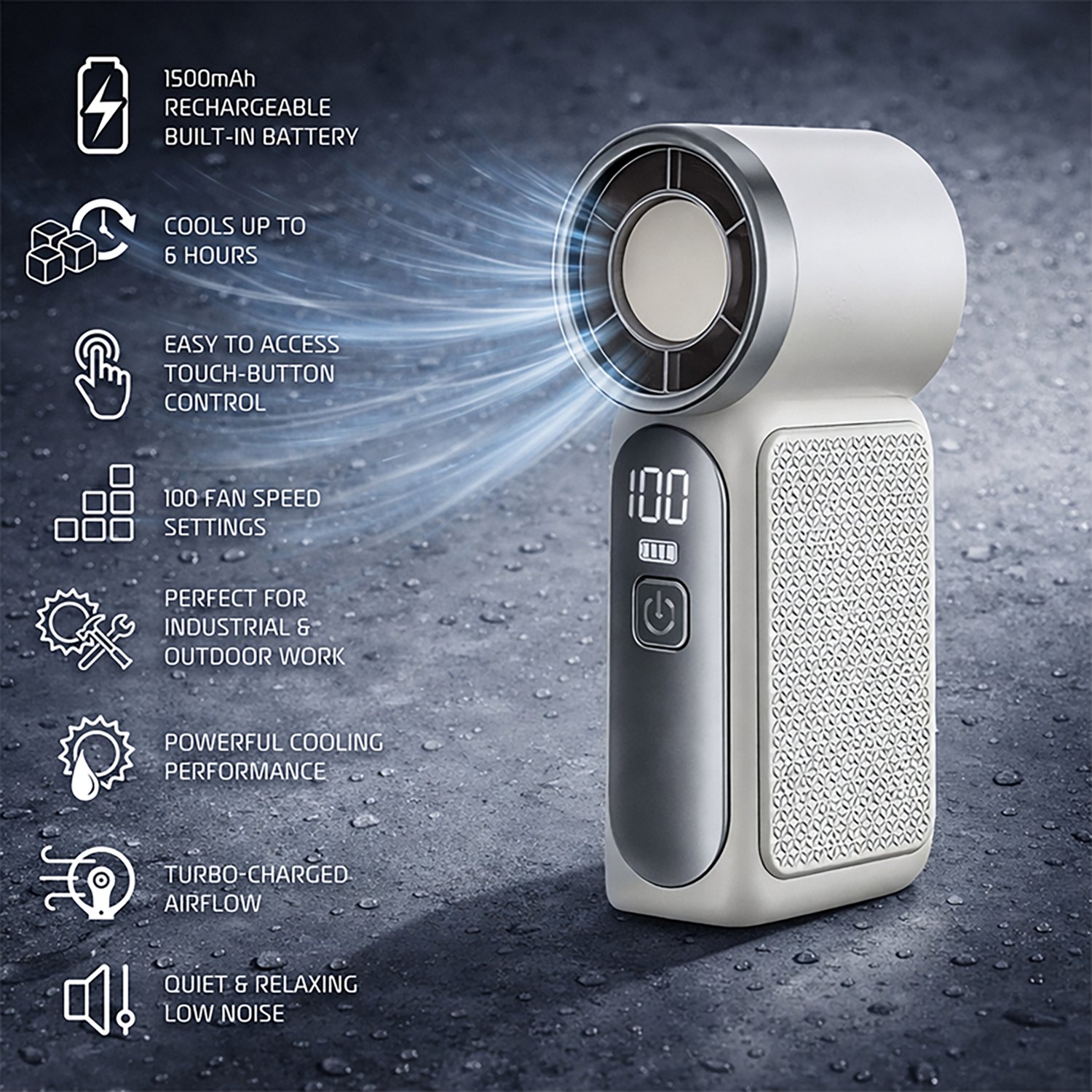 AlphaCool Mini Rechargeable Handheld Fan - view number 5