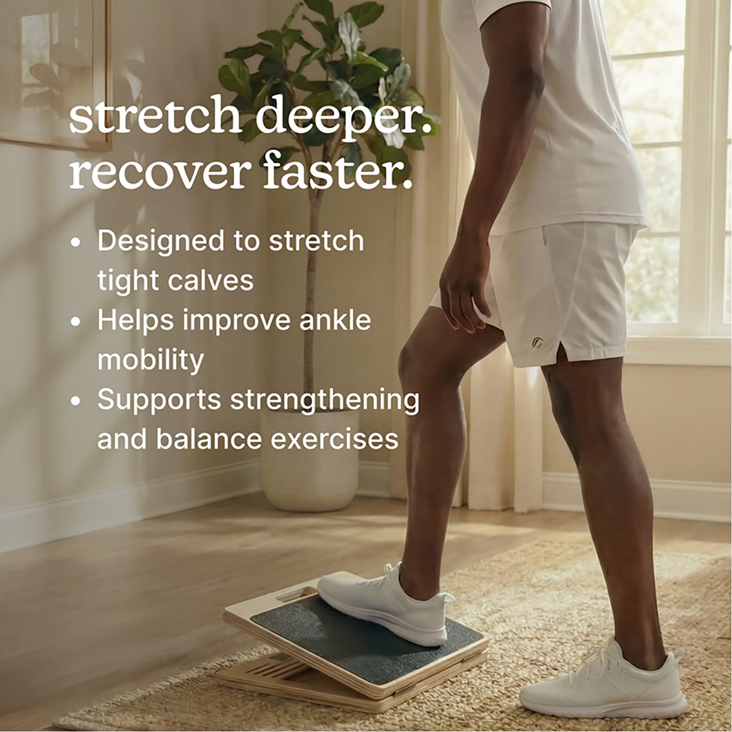 HoMedics Unisex Fit Ankle/Calf Wood Block Stretcher/Workout Platform - view number 2