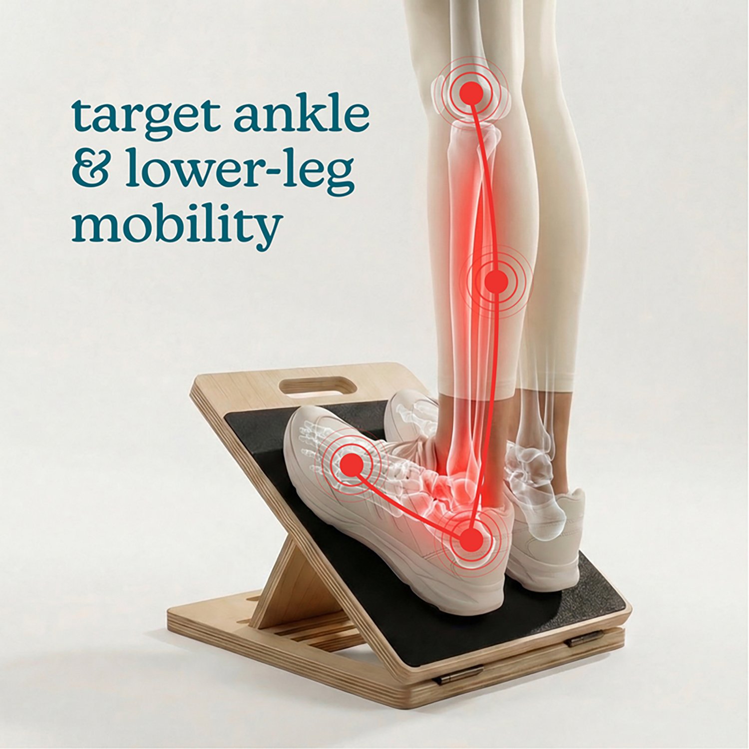 HoMedics Unisex Fit Ankle/Calf Wood Block Stretcher/Workout Platform - view number 3
