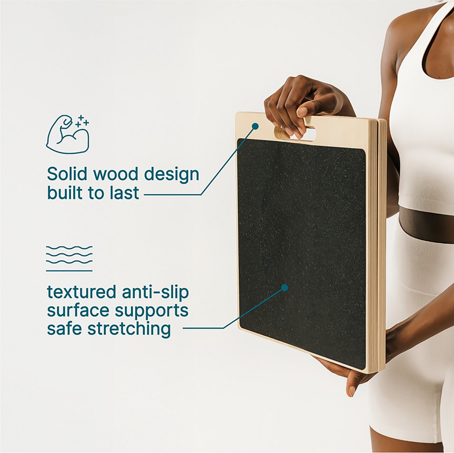 HoMedics Unisex Fit Ankle/Calf Wood Block Stretcher/Workout Platform - view number 5