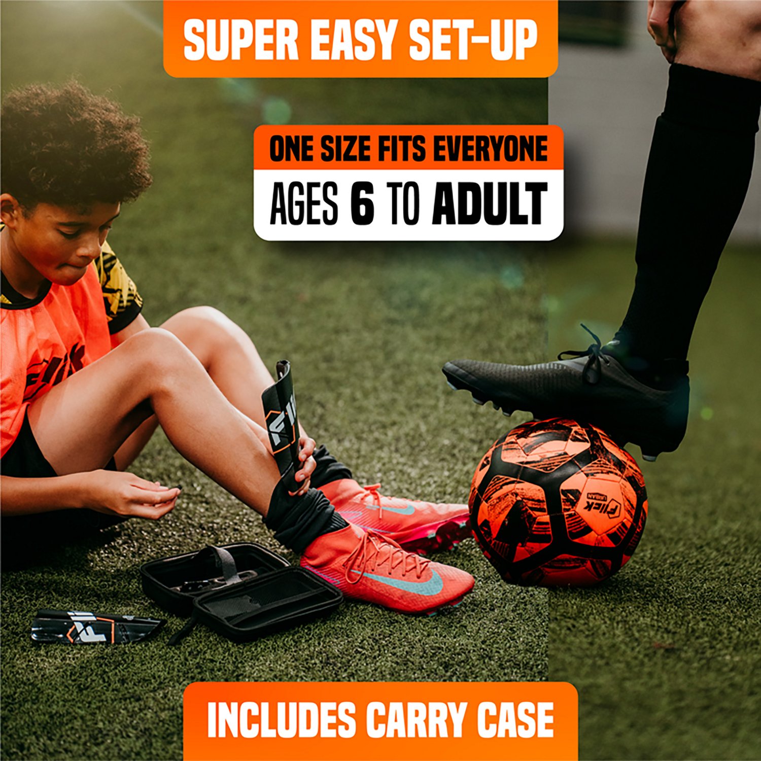 Flick Smart Soccer Tracker with Shin Guards