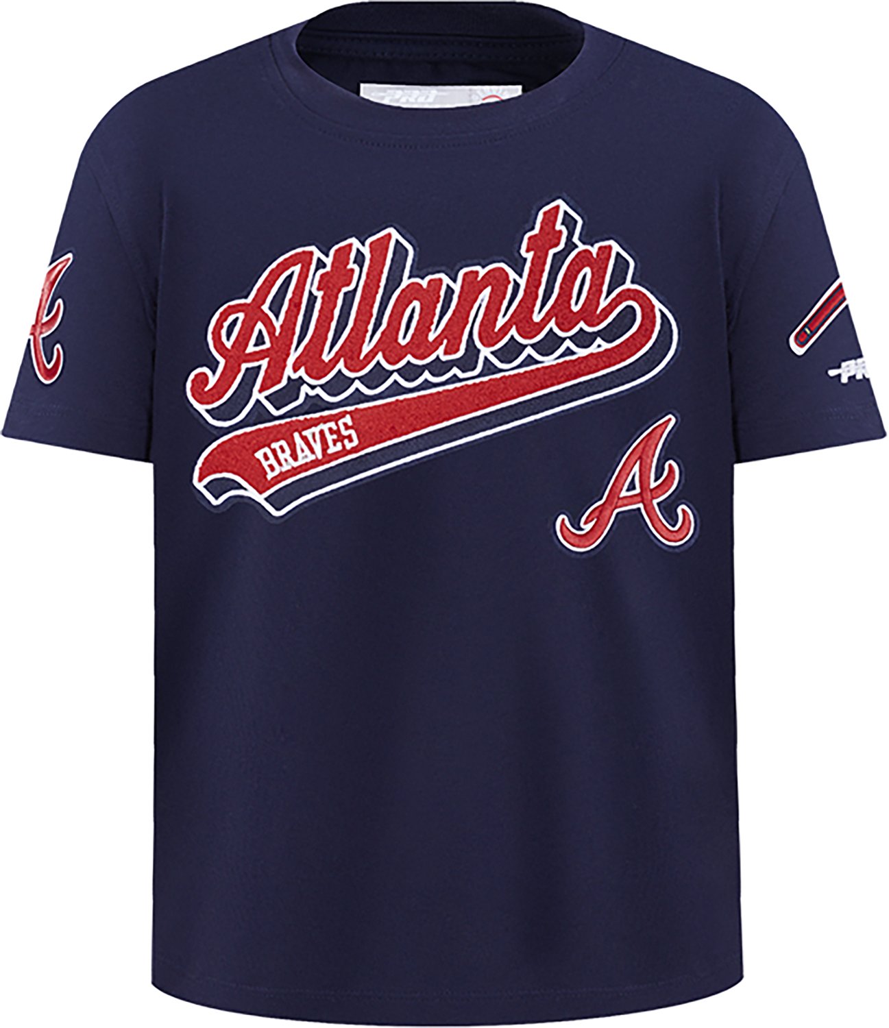Pro Standard Boys' Atlanta Braves Script Tail Baseball Graphic T-shirt