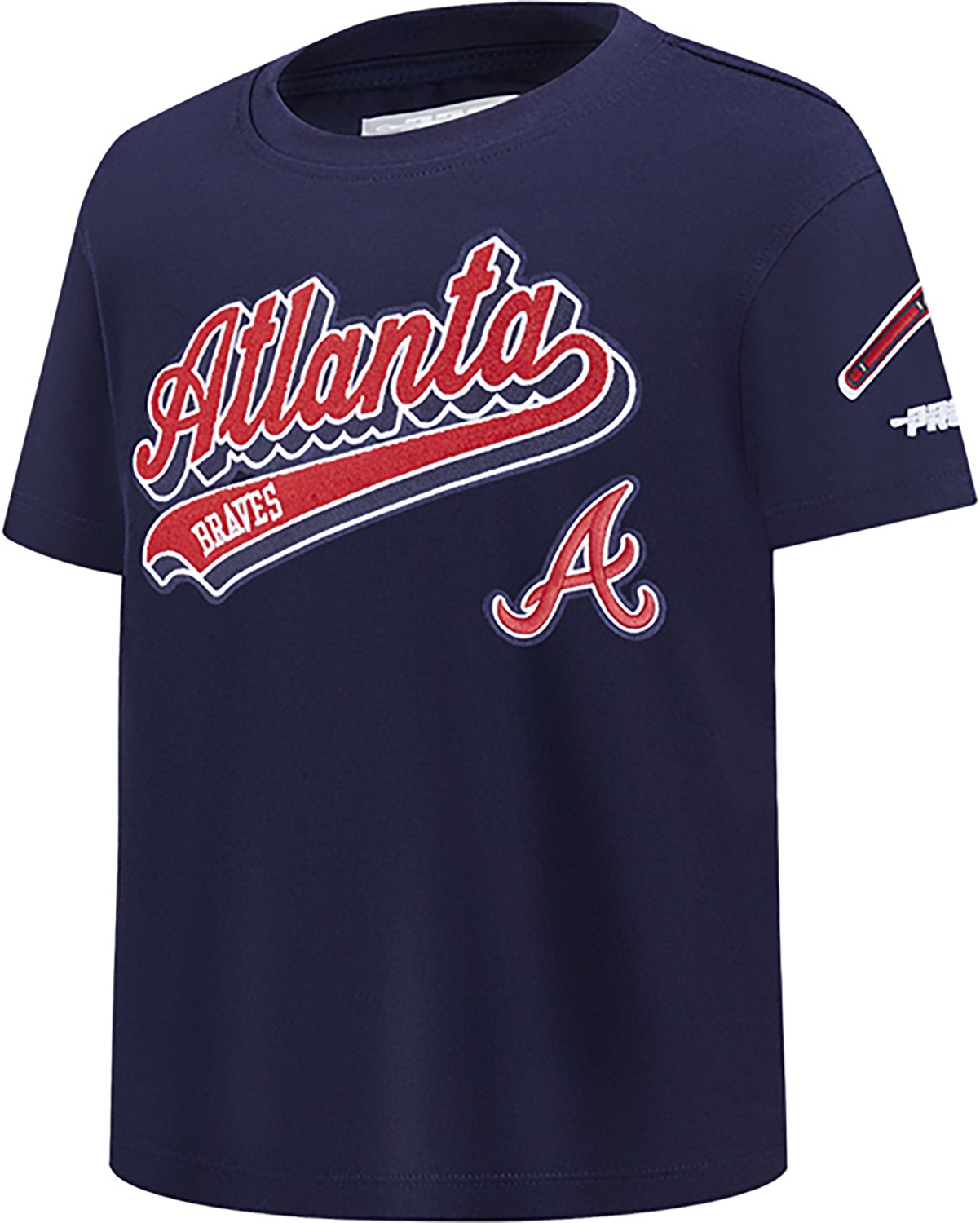 Pro Standard Boys' Atlanta Braves Script Tail Baseball Graphic T-shirt