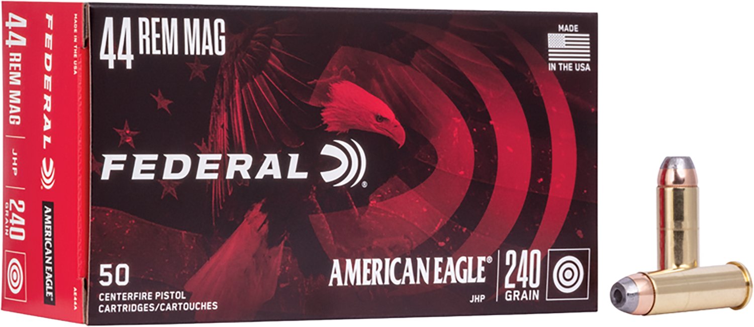 Federal American Eagle .44 Rem Magnum 240-Grain Handgun Ammunition - 50 Rounds