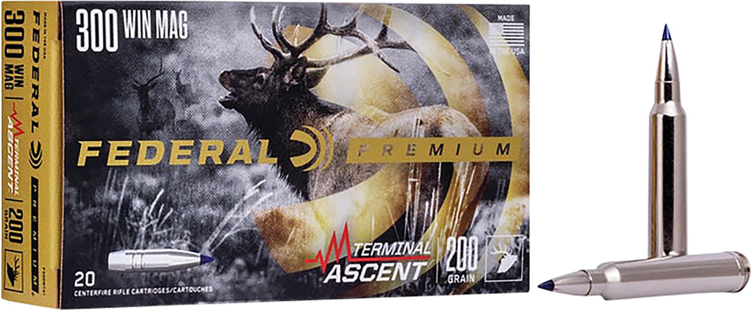 Federal Terminal Ascent .300 Win Mag 200-Grain Rifle Ammunition - 20 Rounds