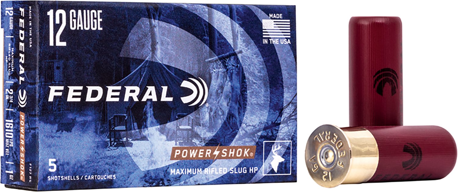 Federal Powder-Shok 12 Gauge Shotshells - 5 Rounds