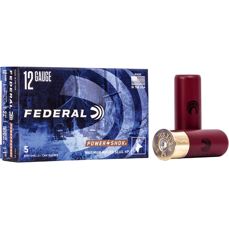 Federal PowderShok 12 Gauge Shotshells  5 Rounds