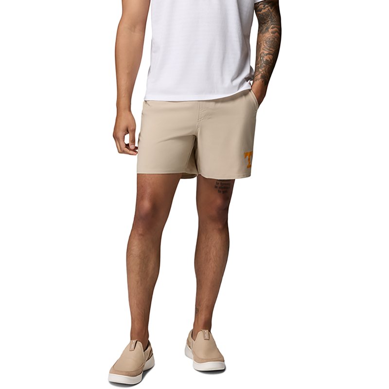 Columbia Men's Tennessee Volunteers Ancient Fossil Terminal Roamer Shorts, Small, White