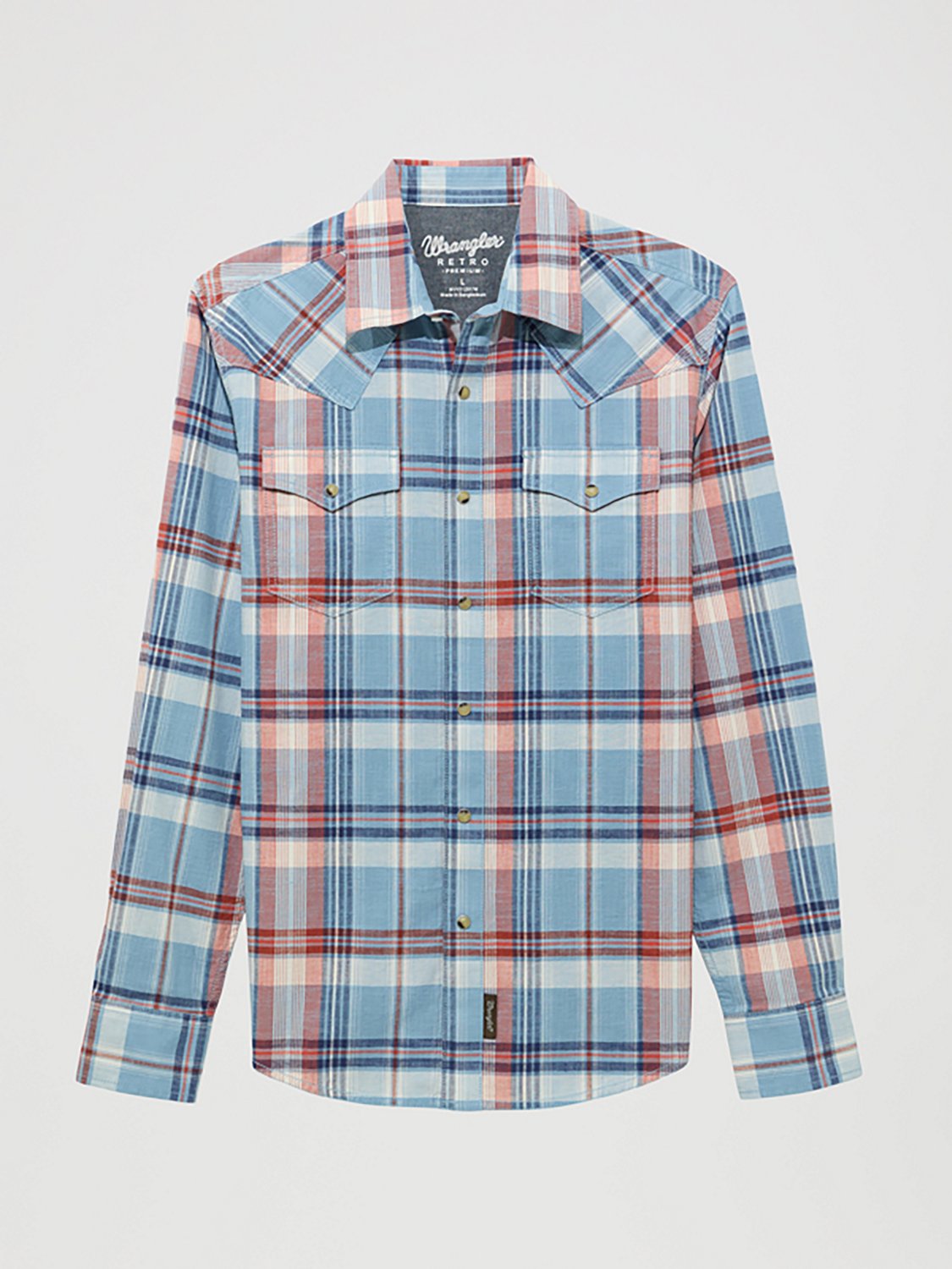 Wrangler Men's Retro Premium Snap Printed Long Sleeve Button Up Shirt - view number 7