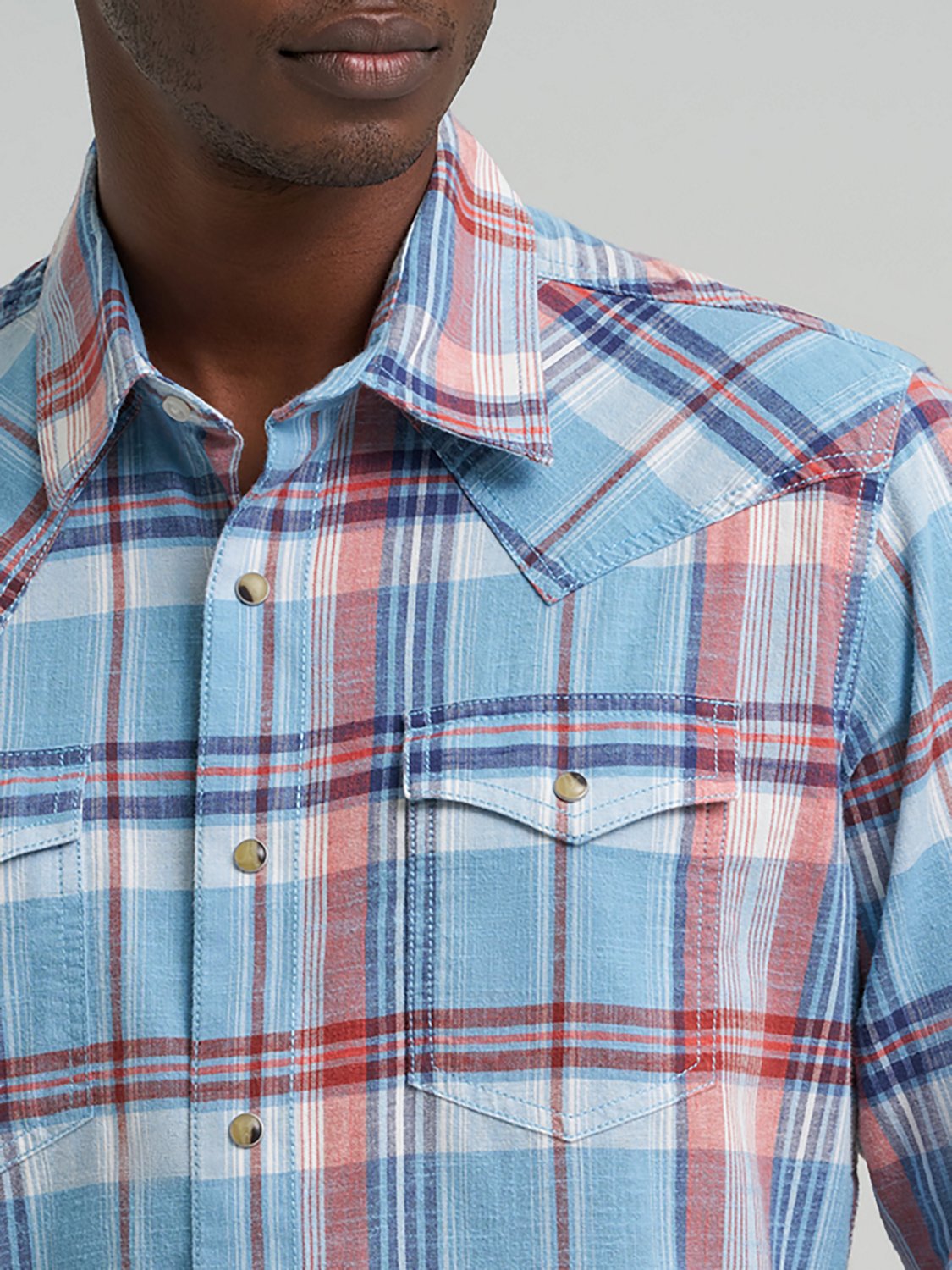 Wrangler Men's Retro Premium Snap Printed Long Sleeve Button Up Shirt - view number 5